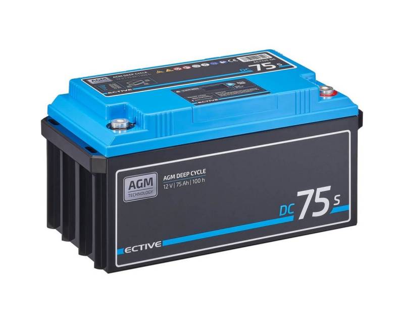 ECTIVE ECTIVE Deep Cycle AGM Batterie 12V 75Ah m Display für Wohnmobil Batterie, (12 V V) von ECTIVE