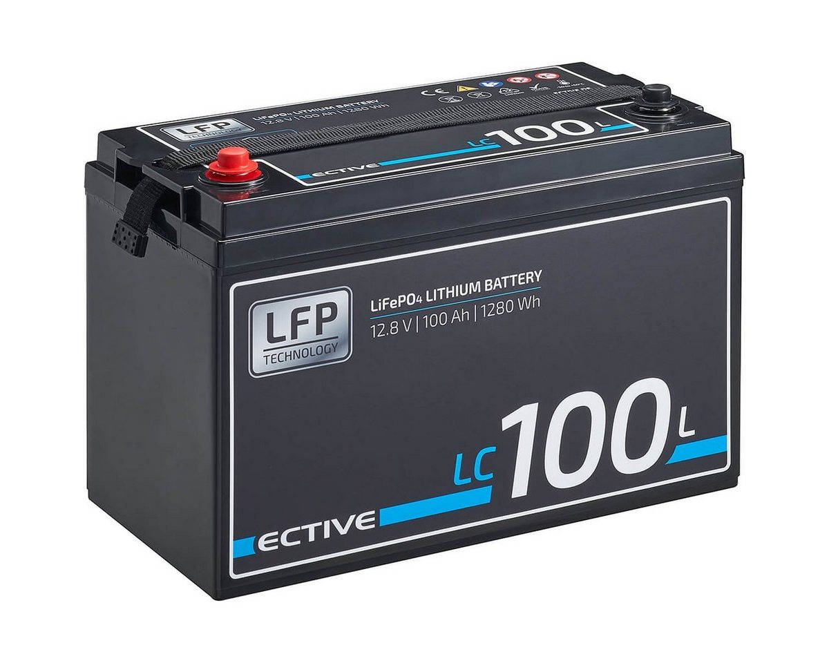 ECTIVE ECTIVE LC 100L 12V LiFePO4 Lithium Batterie 100 Ah Batterie, (12 V V) von ECTIVE