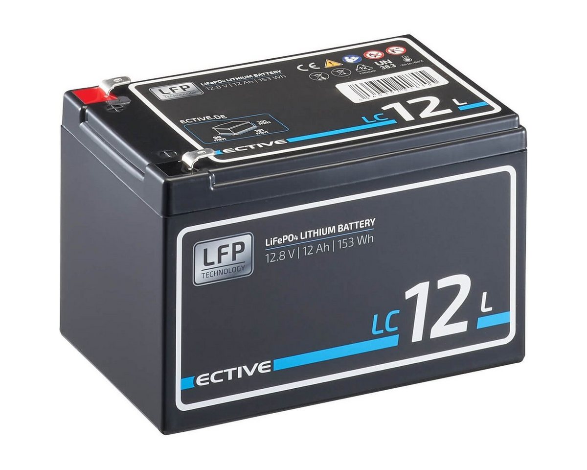 ECTIVE ECTIVE LC 12L 12V LiFePO4 Lithium Batterie 12Ah Batterie, (12 V V) von ECTIVE