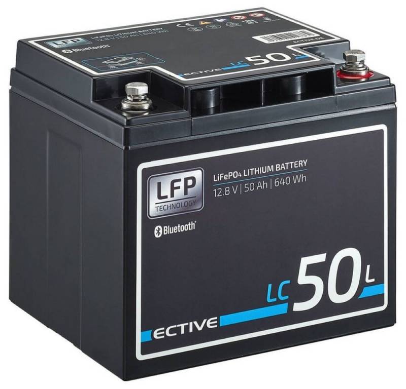 ECTIVE ECTIVE LC 50L BT 12V LiFePO4 Lithium Versorgungsbatterie 50 Ah Batterie von ECTIVE