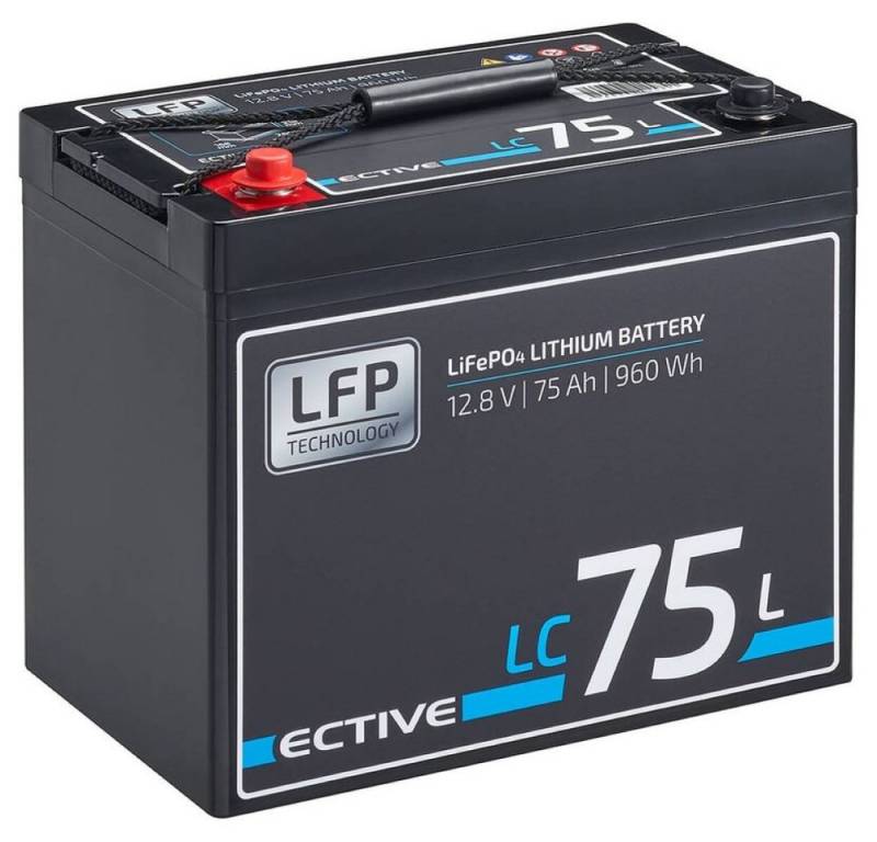 ECTIVE ECTIVE LC 75L 12V LiFePO4 Lithium Versorgungsbatterie 75 Ah Batterie von ECTIVE