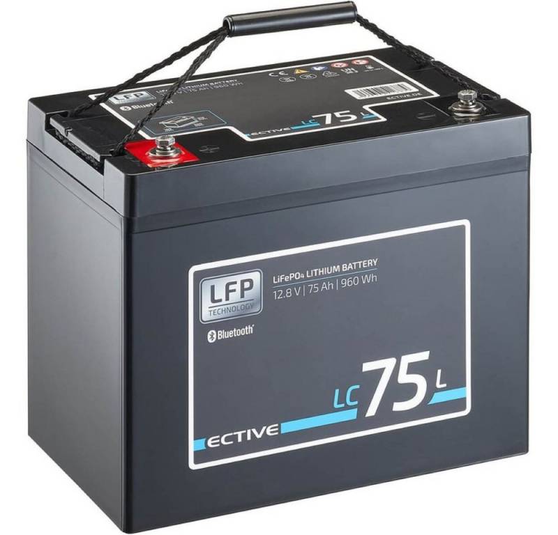 ECTIVE ECTIVE LC 75L BT 12V LiFePO4 Lithium Versorgungsbatterie 75 Ah Batterie von ECTIVE