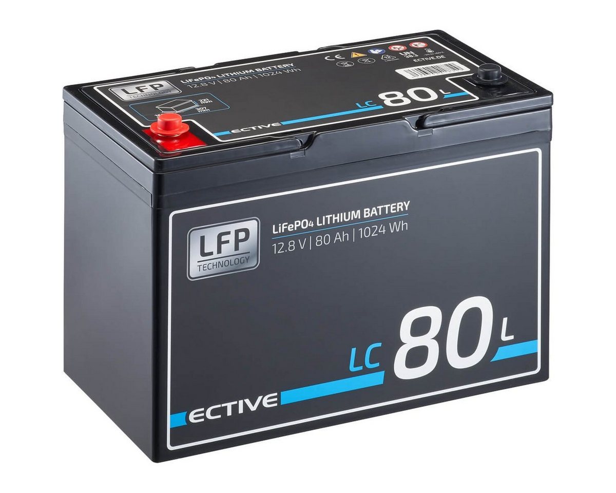 ECTIVE ECTIVE LC 80L 12V LiFePO4 Lithium Batterie 80Ah Batterie, (12 V V) von ECTIVE