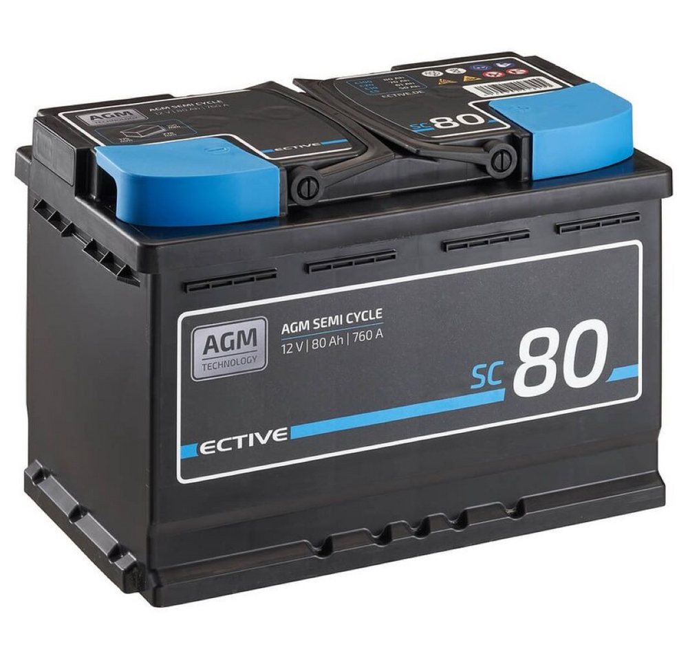 ECTIVE ECTIVE Semi Cycle SC80 AGM Versorgungsbatterie 80Ah Batterie ECTIVE ECTIVE Semi Cycle SC80 AGM Versorgungsbatterie 80Ah Batterie von ECTIVE