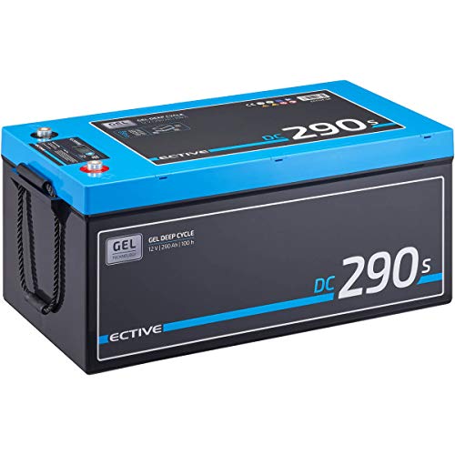 ECTIVE Gel Batterie DC290SC - 12V, 290Ah, mit Nachfüllpacks, LCD-Display - Deep Cycle VRLA Versorgungsbatterie, Solarbatterie, Bootsbatterie, Starterbatterie, Blei Akku für Wohnwagen, Camper von ECTIVE