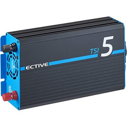 ECTIVE Reiner Sinsus Wechselrichter TSI 5-500W, USB, 12V auf 230V, Überlastschutz, Überhitzungsschutz, NSV, USV Funktion - DC/AC Spannungswandler, Umwandler, Stromwandler für Haushaltsgeräten von ECTIVE