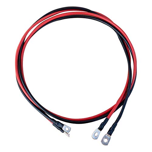 ECTIVE Wechselrichter-Kabel – M6/M8, 1,5m, rot/schwarz, Kupfer, 10 mm² - Batteriekabel, Kabel-Satz, Kabel für Wechselrichter 500W mit Ringösen für 12V Batterie, Versorgungsbatterie, Autobatterie von ECTIVE