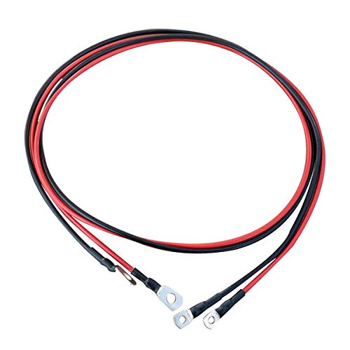 ECTIVE Wechselrichter-Kabel – M6/M8, 1,5m, rot/schwarz, Kupfer, 6 mm² - Batteriekabel, Kabel-Satz, Kabel für Wechselrichter 300W mit Ringösen für 12V Batterie, Versorgungsbatterie, Autobatterie von ECTIVE