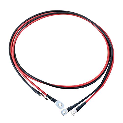 ECTIVE Wechselrichter-Kabel – M6/M8, 1m, rot/schwarz, Kupfer, 6 mm² - Batteriekabel, Kabel-Satz, Kabel für Wechselrichter 300W mit Ringösen für 12V Batterie, Versorgungsbatterie, Autobatterie von ECTIVE