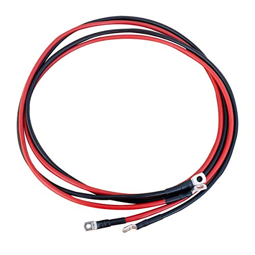 ECTIVE Wechselrichter-Kabel – M6/M8, 2m, rot/schwarz, Kupfer, 16 mm² - Batteriekabel, Kabel-Satz, Kabel für Wechselrichter 500W mit Ringösen für 12V Batterie, Versorgungsbatterie, Autobatterie von ECTIVE