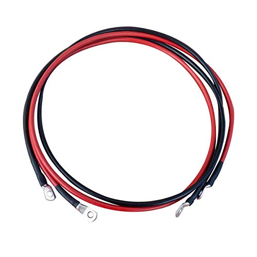 ECTIVE Wechselrichter-Kabel – M6/M8, 3m, rot/schwarz, Kupfer, 16 mm² - Batteriekabel, Kabel-Satz, Kabel für Wechselrichter 500W mit Ringösen für 24V Batterie, Versorgungsbatterie, Autobatterie von ECTIVE