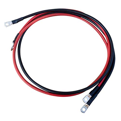ECTIVE Wechselrichter-Kabel – M6/M8, 3m, rot/schwarz, Kupfer, 25 mm² - Batteriekabel, Kabel-Satz, Kabel für Wechselrichter 500W mit Ringösen für 12V Batterie, Versorgungsbatterie, Autobatterie von ECTIVE