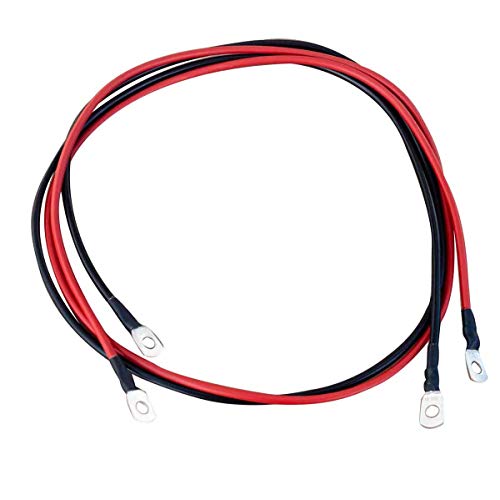 ECTIVE Wechselrichter-Kabel – M8/M8, 1,5m, rot/schwarz, Kupfer, 10 mm² - Batteriekabel, Kabel-Satz für Wechselrichter 1000W mit Ringösen für 24V Batterie, Versorgungsbatterie, Autobatterie von ECTIVE