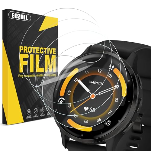 ECZOIL 4 Stück Displayschutz Kompatibel für Garmin Venu 3,TPU Anti-Kratzer ohne Blasen Hohe Auflösung Schutzfolie ECZOIL 4 Stück Displayschutz Kompatibel für Garmin Venu 3,TPU Anti-Kratzer ohne Blasen Hohe Auflösung Schutzfolie von ECZOIL