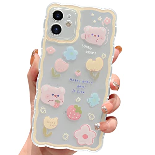 ECZOIL Kompatibel mit iPhone 11 Hülle Blumen Bär Aesthetic Handyhülle Kameraschutz Case Niedlich Muster Mädchen Frauen Kawaii Weich TPU Transparent Phone Case for iPhone 11-Gelb ECZOIL Kompatibel mit iPhone 11 Hülle Blumen Bär Aesthetic Handyhülle Kameraschutz Case Niedlich Muster Mädchen Frauen Kawaii Weich TPU Transparent Phone Case for iPhone 11-Gelb von ECZOIL