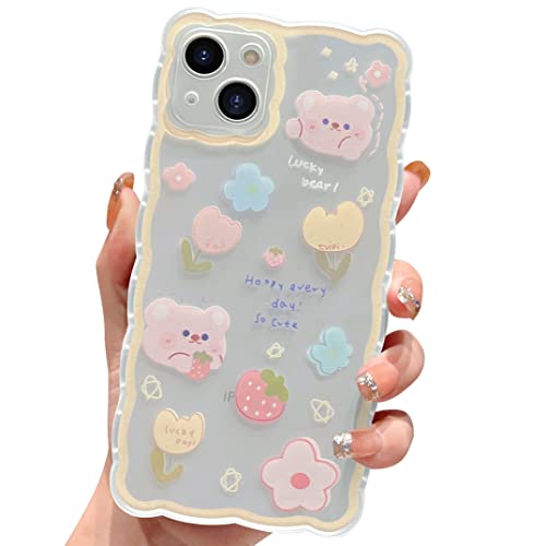 ECZOIL Kompatibel mit iPhone 13 Hülle Blumen Bär Aesthetic Handyhülle Kameraschutz Case Niedlich Muster Mädchen Frauen Kawaii Weich TPU Transparent Phone Case for iPhone 13-Gelb ECZOIL Kompatibel mit iPhone 13 Hülle Blumen Bär Aesthetic Handyhülle Kameraschutz Case Niedlich Muster Mädchen Frauen Kawaii Weich TPU Transparent Phone Case for iPhone 13-Gelb von ECZOIL