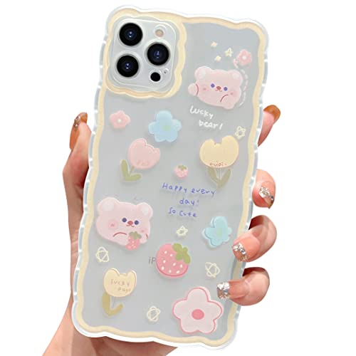 ECZOIL Kompatibel mit iPhone 13 Pro Hülle Blumen Bär Transparent Aesthetic Handyhülle Kameraschutz Case Niedlich Muster Mädchen Frauen Kawaii Weich TPU Handy Hülle Schutzhülle für iPhone 13 Pro-Gelb ECZOIL Kompatibel mit iPhone 13 Pro Hülle Blumen Bär Transparent Aesthetic Handyhülle Kameraschutz Case Niedlich Muster Mädchen Frauen Kawaii Weich TPU Handy Hülle Schutzhülle für iPhone 13 Pro-Gelb von ECZOIL