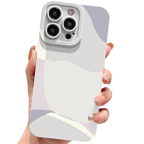 ECZOIL Kompatibel mit iPhone 15 Pro Max Hülle 6,7 Zoll,Cute Aesthetic Kunst Malerei Mädchen Süße Handyhülle Ultra dünne Weich TPU Kameraschutz Phone Case for iPhone 15 Pro Max for Women Girl-Weiß von ECZOIL