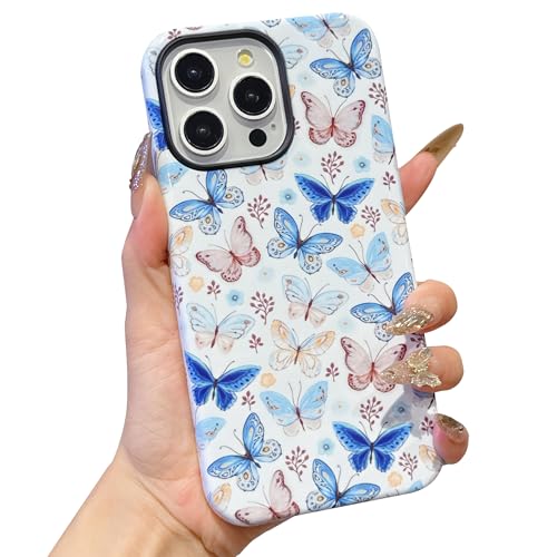 ECZOIL Schutzhülle für iPhone 15 Pro Max, niedliches, ästhetisches, trendiges Schmetterlingsmuster, stoßfeste Hybrid-Hartschale für Damen, Schmetterling ECZOIL Schutzhülle für iPhone 15 Pro Max, niedliches, ästhetisches, trendiges Schmetterlingsmuster, stoßfeste Hybrid-Hartschale für Damen, Schmetterling von ECZOIL