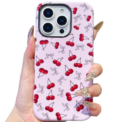 ECZOIL Schutzhülle für iPhone 16 Pro Max, niedliches, ästhetisches, trendiges Fliegenmuster, stoßfeste Hybrid-Hartschale für Damen, Rosa Kirsche ECZOIL Schutzhülle für iPhone 16 Pro Max, niedliches, ästhetisches, trendiges Fliegenmuster, stoßfeste Hybrid-Hartschale für Damen, Rosa Kirsche von ECZOIL