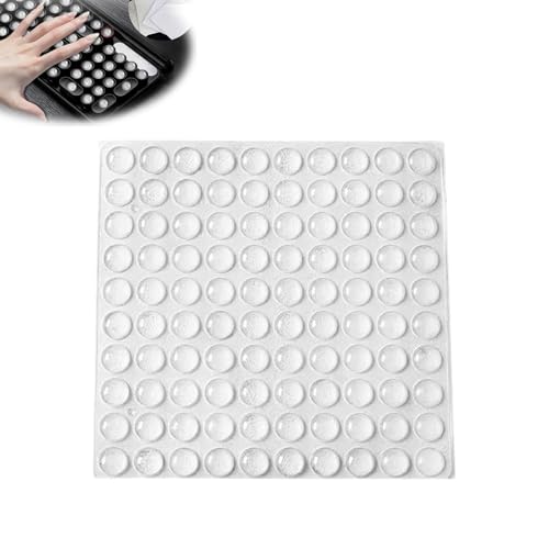 Blasenaufkleber for Tastatur, 100 Stück Wiederverwendbare Tastaturblasen for Lange Nägel, Silikon-Tastaturaufkleber, Erhöhungsaufkleber for Computertastatur(10 * 3mm/0.39 * 0.12in) von EDAT
