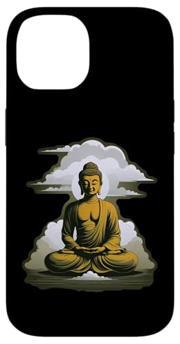 Buddha meditiert vor Wolken 2 - Fan Fun Hülle für iPhone 14 von EDDArt