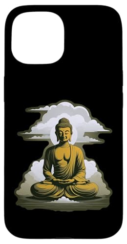 Buddha meditiert vor Wolken 2 - Fan Fun Hülle für iPhone 15 von EDDArt