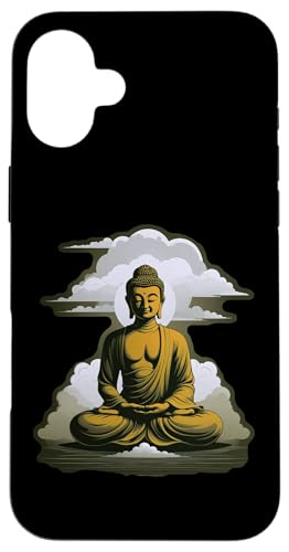 Buddha meditiert vor Wolken 2 - Fan Fun Hülle für iPhone 16 Plus von EDDArt