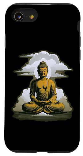 Buddha meditiert vor Wolken 2 - Fan Fun Hülle für iPhone SE (2020) / 7 / 8 von EDDArt