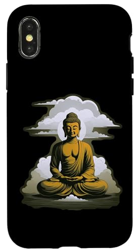 Buddha meditiert vor Wolken 2 - Fan Fun Hülle für iPhone X/XS Buddha meditiert vor Wolken 2 - Fan Fun Hülle für iPhone X/XS von EDDArt