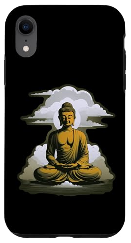 Buddha meditiert vor Wolken 2 - Fan Fun Hülle für iPhone XR von EDDArt