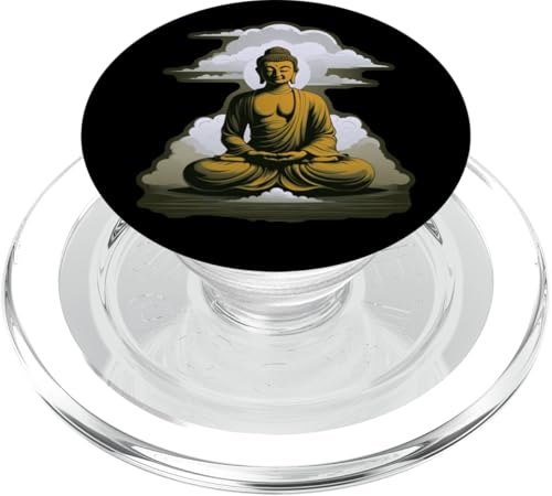 Buddha meditiert vor Wolken 2 - Fan Fun PopSockets PopGrip für MagSafe Buddha meditiert vor Wolken 2 - Fan Fun PopSockets PopGrip für MagSafe von EDDArt
