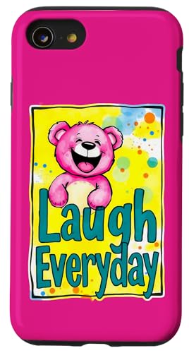 Ein süßer Teddybär - Laugh Everyday 1 - Fan Fun Hülle für iPhone SE (2020) / 7 / 8 von EDDArt