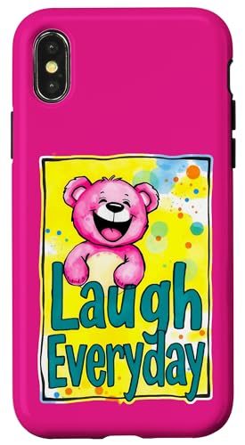 Ein süßer Teddybär - Laugh Everyday 1 - Fan Fun Hülle für iPhone X/XS Ein süßer Teddybär - Laugh Everyday 1 - Fan Fun Hülle für iPhone X/XS von EDDArt