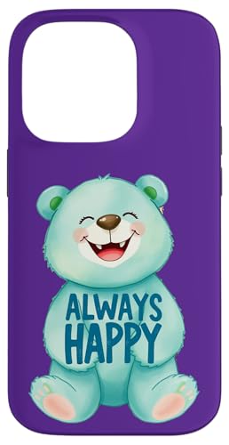 Ein süßer Teddybär ist immer glücklich 1 – Fan Fun Hülle für iPhone 14 Pro von EDDArt