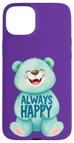 Ein süßer Teddybär ist immer glücklich 1 – Fan Fun Hülle für iPhone 15 Plus von EDDArt