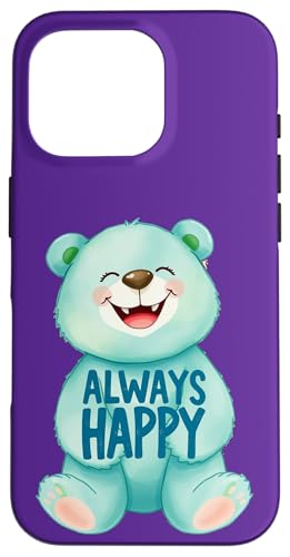 Ein süßer Teddybär ist immer glücklich 1 – Fan Fun Hülle für iPhone 16 Pro von EDDArt