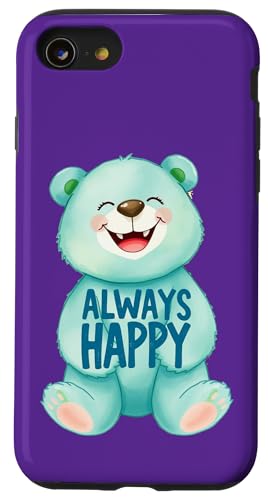Ein süßer Teddybär ist immer glücklich 1 – Fan Fun Hülle für iPhone SE (2020) / 7 / 8 von EDDArt