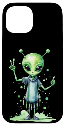 Fearful Alien Comes in Peace - Fanspaß Hülle für iPhone 15 von EDDArt
