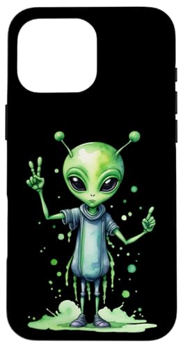 Fearful Alien Comes in Peace - Fanspaß Hülle für iPhone 16 Pro Max von EDDArt