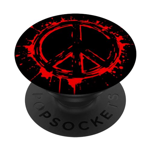 Friedenssymbol mit Spritzern 3 - Fan Fun PopSockets Klebender PopGrip von EDDArt