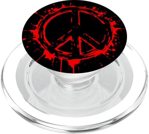 Friedenssymbol mit Spritzern 3 - Fan Fun PopSockets PopGrip für MagSafe von EDDArt
