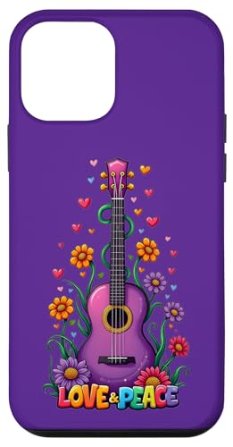 Love Peace Guitar 3, Retro-Design, Flower Power, für Fans Hülle für iPhone 12 mini Love Peace Guitar 3, Retro-Design, Flower Power, für Fans Hülle für iPhone 12 mini von EDDArt
