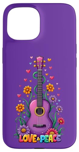 Love Peace Guitar 3, Retro-Design, Flower Power, für Fans Hülle für iPhone 15 Love Peace Guitar 3, Retro-Design, Flower Power, für Fans Hülle für iPhone 15 von EDDArt