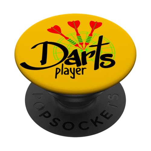 Sportausrüstung – 3 Dartpfeile – Dartspieler 1 PopSockets Klebender PopGrip von EDDArt