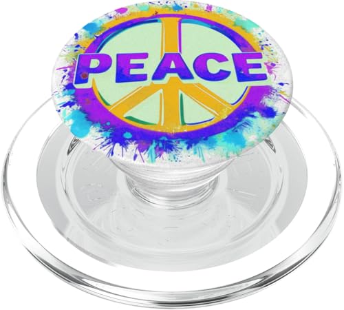 Wort und Zeichen Frieden mit Spritzern 2 - Fan Fun PopSockets PopGrip für MagSafe von EDDArt
