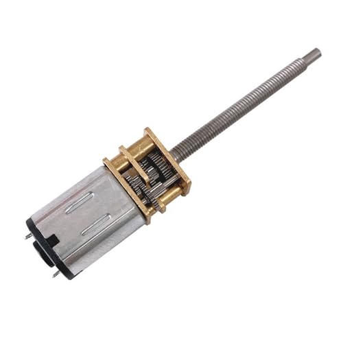 EDEDE Schrittmotor, GA12-N20-M3*34 Mikro-Untersetzungsgetriebemotor DC 3V 6V 12V Verlängerungsgewindewellen-Schraubenmotor mit Metallzahnrad(60,3V) von EDEDE