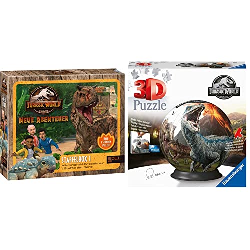 Jurassic World - Neue Abenteuer: Alle Original-Hörspiele zur 1. Staffel & Ravensburger 3D Puzzle 11757 - Puzzle-Ball Jurassic World - 72 Teile - Puzzle-Ball für Dinosaurier-Fans ab 6 Jahren von EDEL Music & Entertainmen