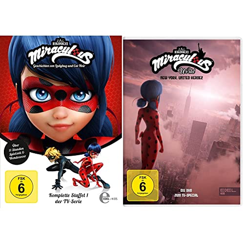 Miraculous - Geschichten von Ladybug & Cat Noir - Die komplette 1. Staffel [3 DVDs] & Miraculous World - New York, United Heroez - Die DVD zum TV-Special von EDEL