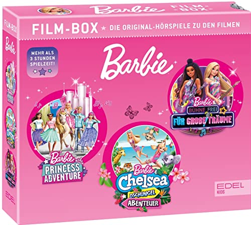 Barbie - Film-Box - Die Original-Hörspiele zu den Filmen: Princess Adventure, Bühne frei für große Träume, Barbie & Chelsea - Dschungel Abenteuer [3 CDs] von EDELKIDS